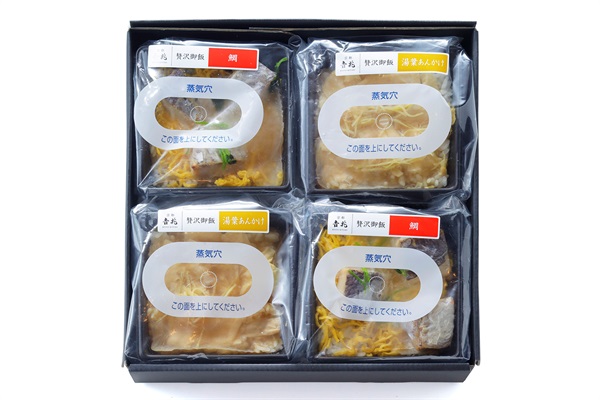 贅沢御飯 4種8個（鯛・湯葉・桜海老・豚） | 京都吉兆の贈りもの