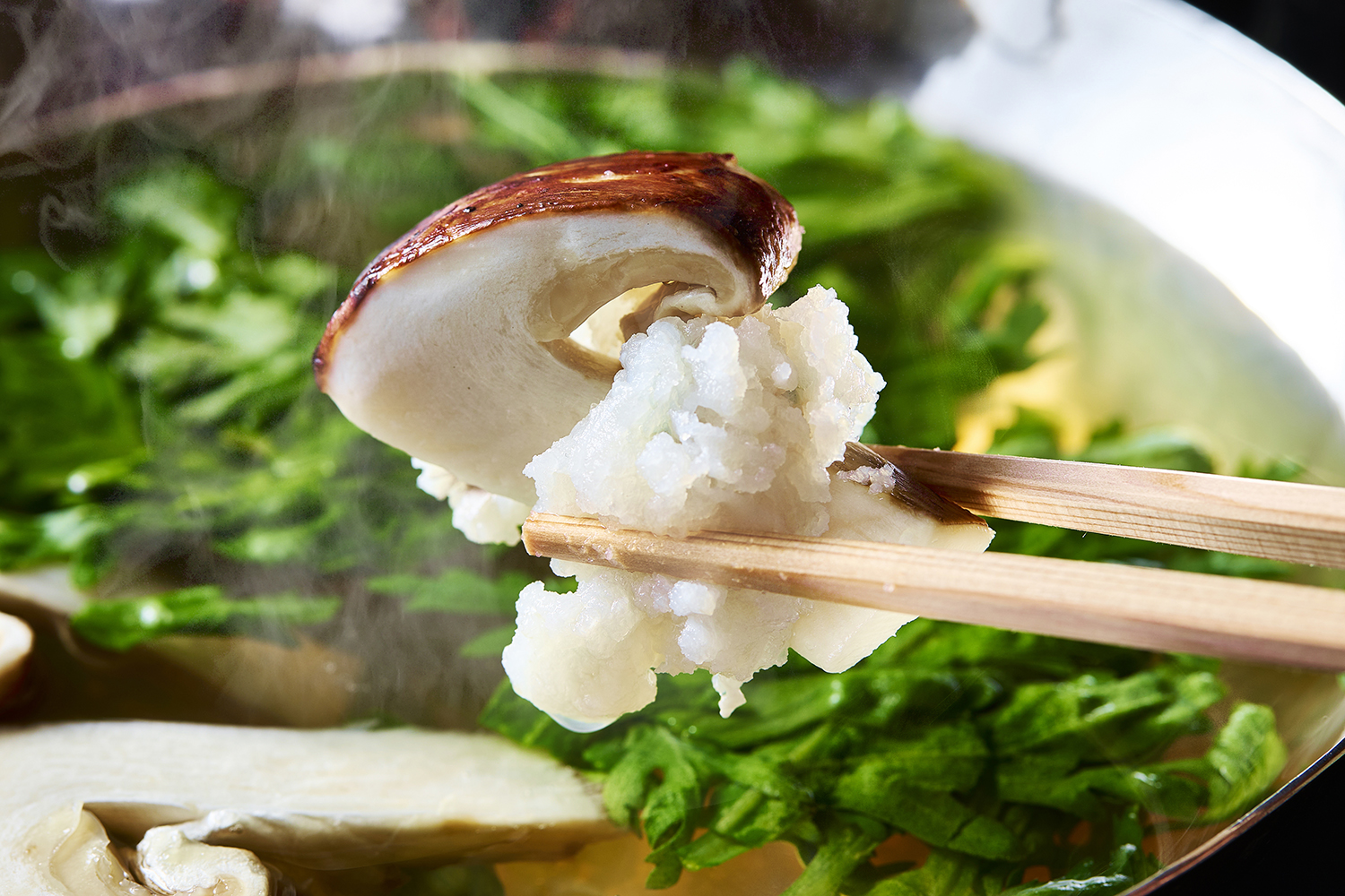 期間限定｜鱧と松茸の濃い出汁しゃぶ
