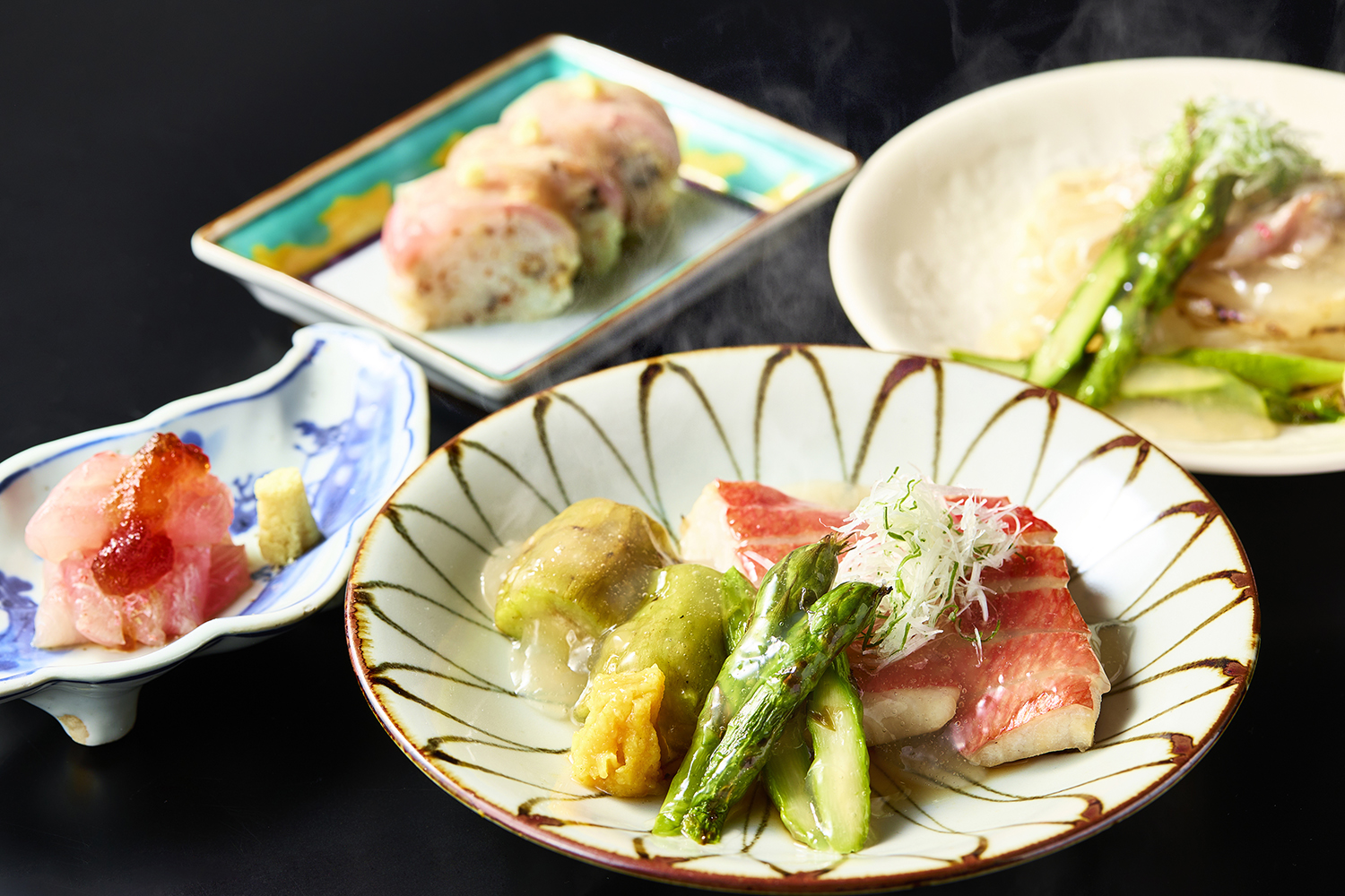 期間限定｜金目鯛 四種 - 昆布〆・煮つけ・棒寿司・焼うどん -
